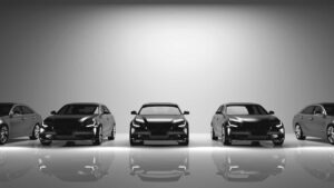 voiture noire sur fond gris