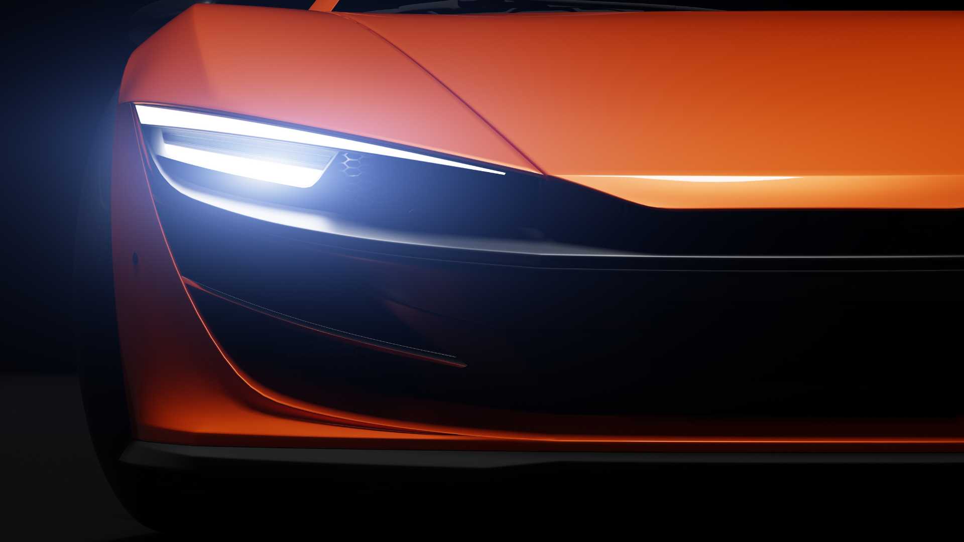 voiture de sport orange
